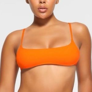 SKIMS NWT orange micro scoop bikini Large Top